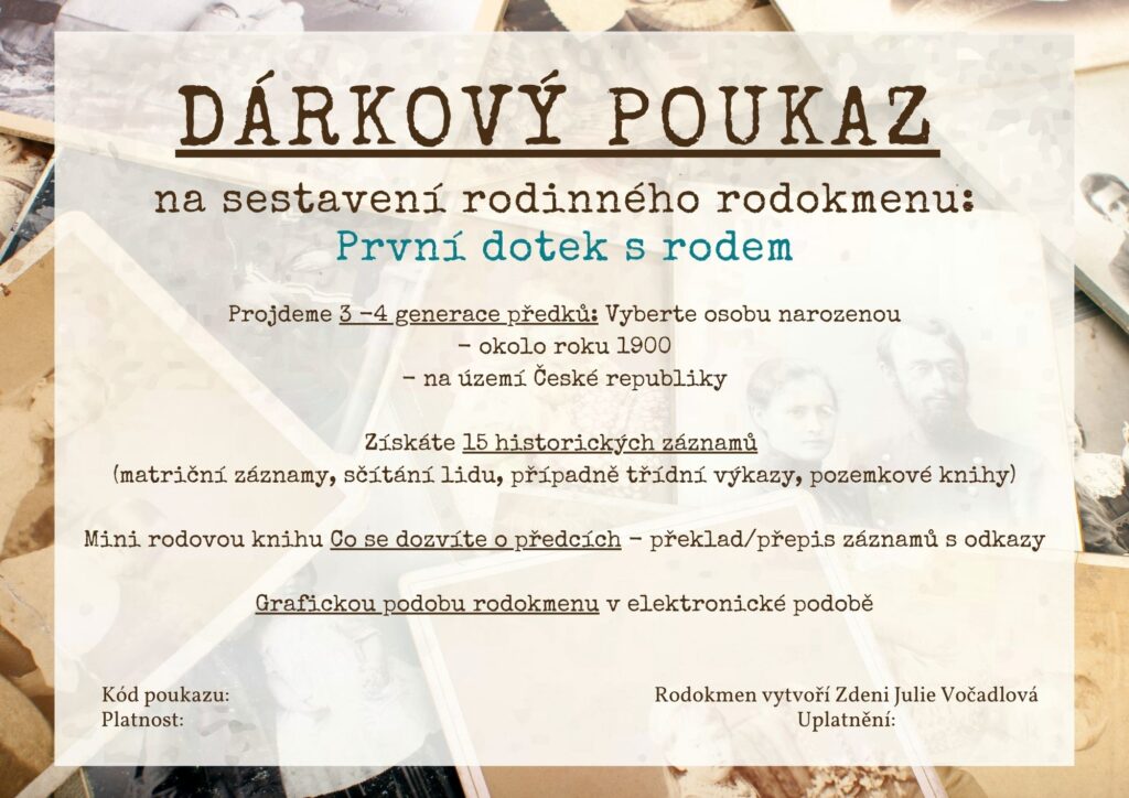 darkovy poukaz prvni dotek s rodem